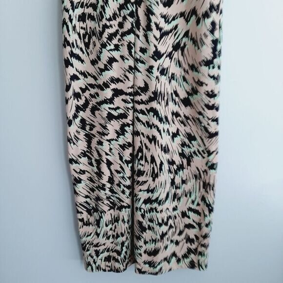 VERO MODA Mille Sleveless Calf Midi Dress Stretchy Pull-Over Abstract Sz M - Picture 9 of 15